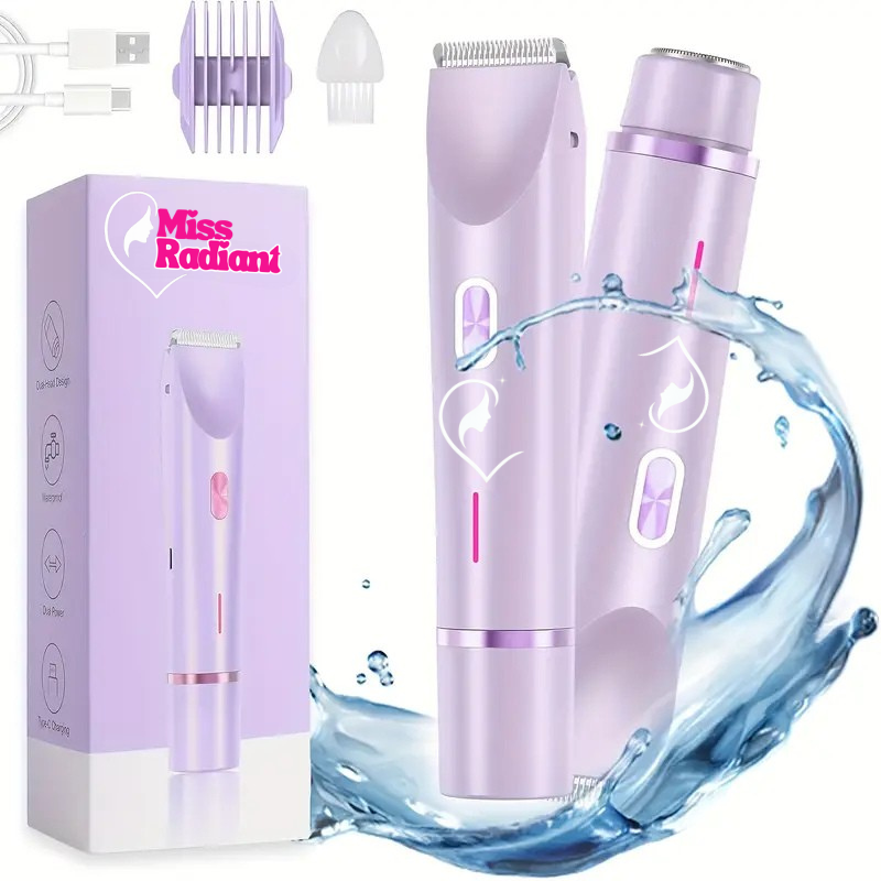 Miss Radiant™ – La Depiladora 2 en 1 Definitiva – ¡Ideal para Cuerpo, Piernas, Axilas, Rostro y Zona Íntima!
